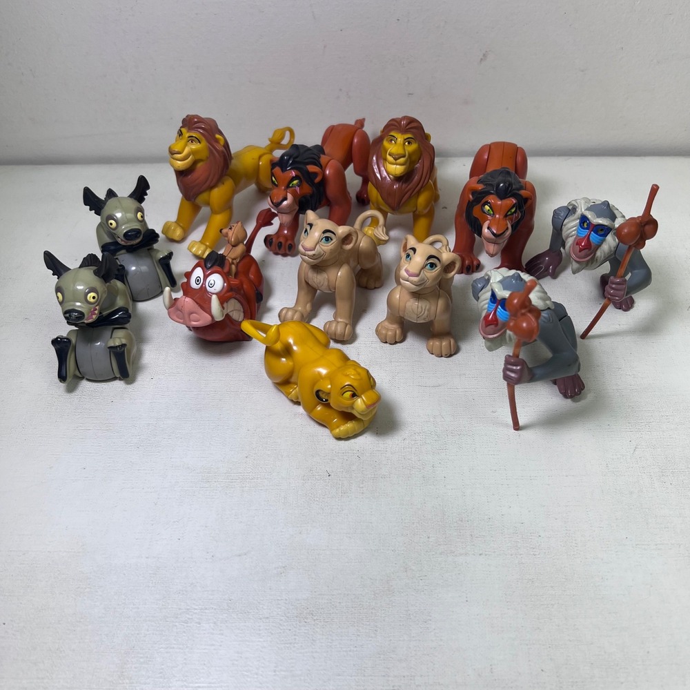 Vintage Disney Lion King Burger King Toy Figure Lot Mufasa Scar Nala Rafiki 1994